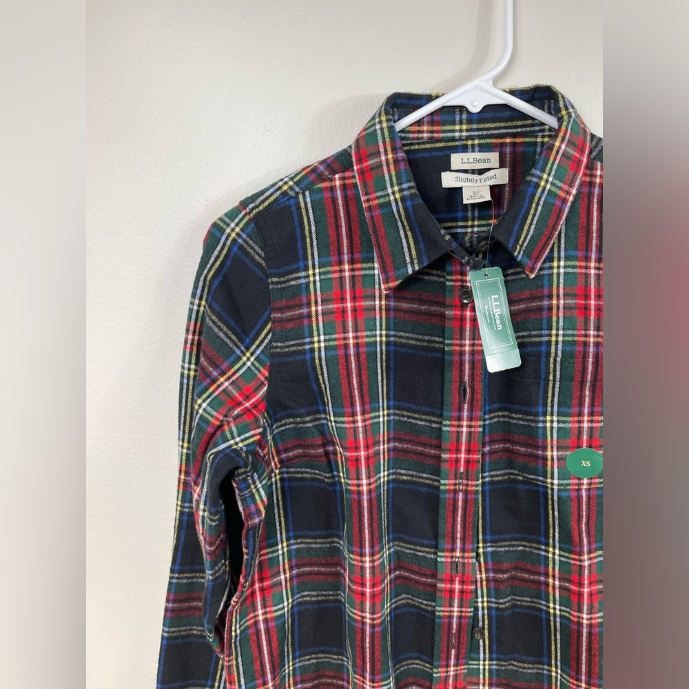 L.L. Bean Men's Scotch Plaid Cotton Shirt Career Work Size XS - Picture 2 of 15